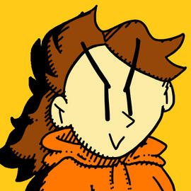 Un portrait dessiné main de mon propre personnage, Pyriel.